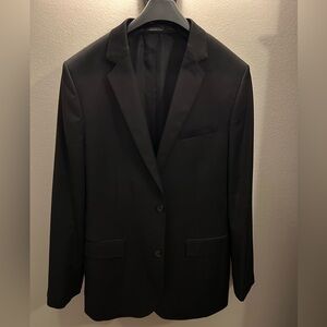 Express Black Sport Coat with Notch Lapels